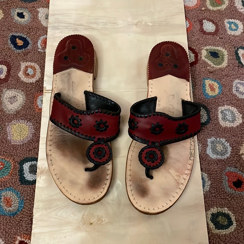 U of South Carolina colors!!   Jack Rogers sandals.  Worn but life left!